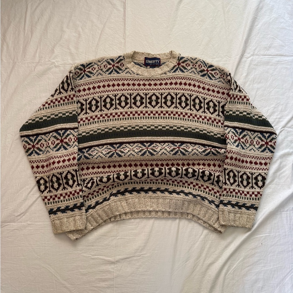 Vintage USA made knit winter sweater Men’s XL